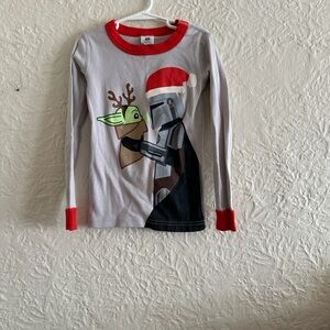 Hanna Andersson x Star Wars the Mandalorian Baby Yoda Santa Christmas Pajama Top